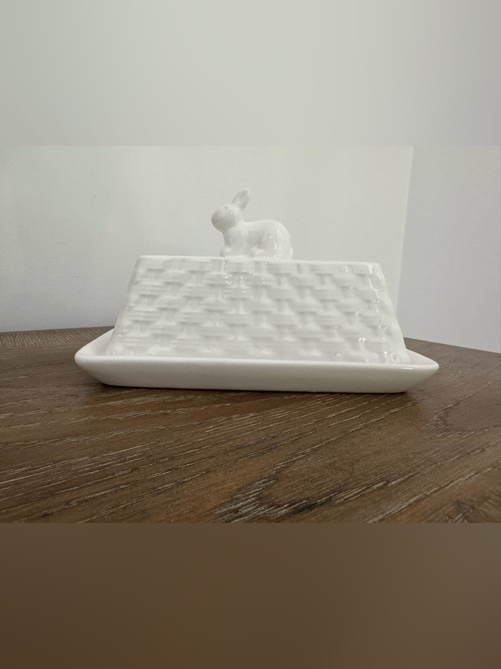 Sheffield Home White Ceramic Dish. Butter Dish.